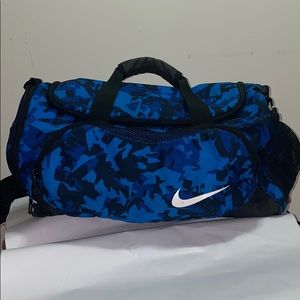 Nike camouflage blue duffel bag